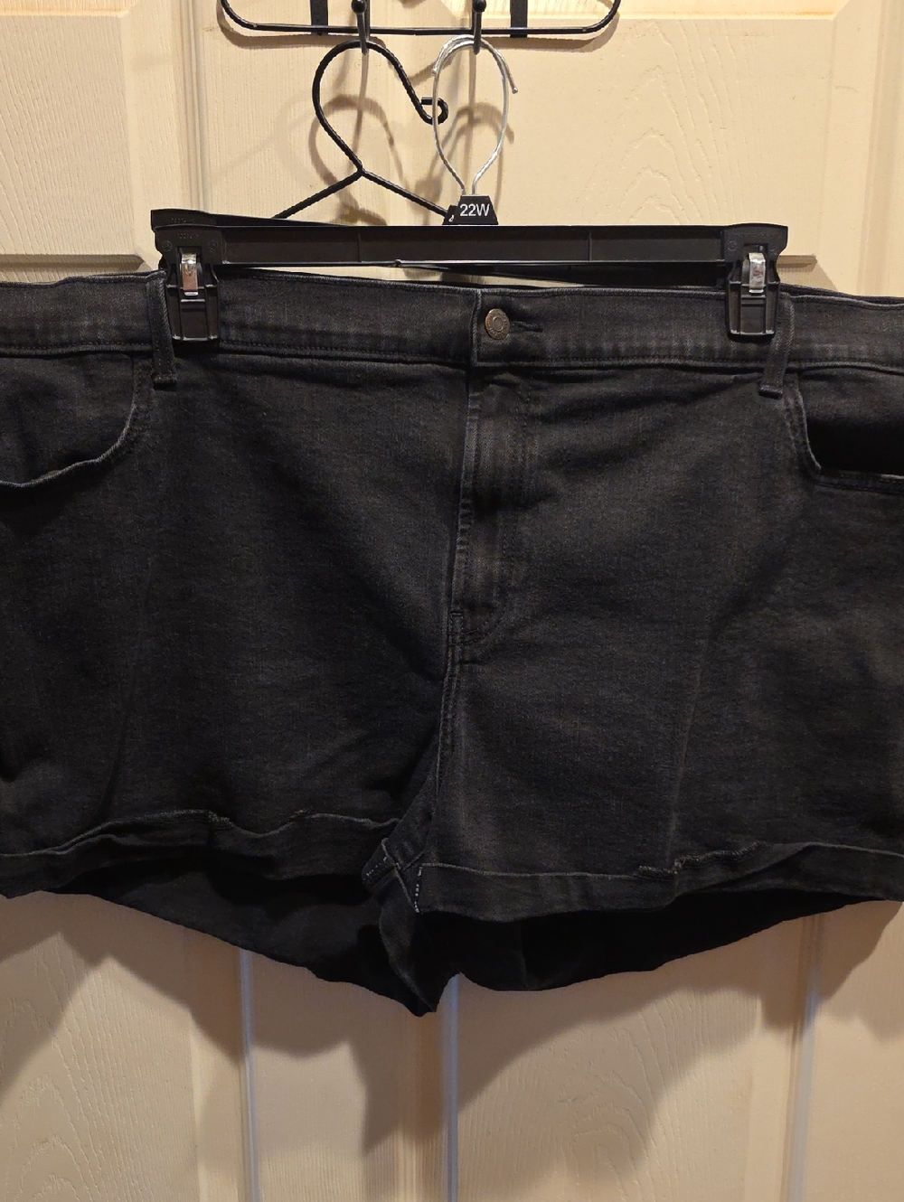 Old Navy Black Mid-Rise Denim Shorts